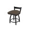 Holland Bar Stool Co 18" Low Back Swivel Vanity Stool, Black Wrinkle, Canter Earth Seat 82118BW006 - alternate 1